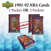 Upper Deck 1991-92 NBA Basketball Box Sports Trading Cards 1 Pack OR 2 Packets