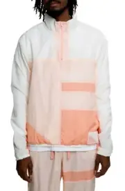 Nike Men's Flight Basketball Wind Jacket 1/2 Zip CN8508-664 Coral Pink Size XL
