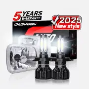 For Chevy Express 1500 2500 3500 Cargo Van Pair 7x6 5x7 LED Headlight Hi/Lo Beam (for: Peugeot)