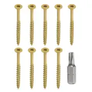 50pcs Deck Screws #10 x 2-1/2" Torx Exterior Wood Screws with T25 Drive Bit