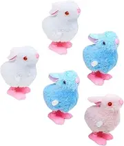 Kisangel Educational Wind-up Toys Set 5pcs Little Rabbit Toys Bunny Plaything Perfect for Boys and Girls' Party Random Color