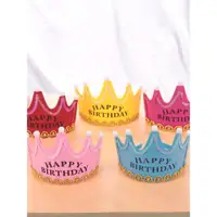 在飛比找ETMall東森購物網優惠-發光生日帽子兒童寶寶毛球帽網紅皇冠發箍頭飾蛋糕裝飾派對眼鏡