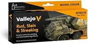 Vallejo 70183 Model Colour Rust, Stain & Streaking Acrylic Paint Set
