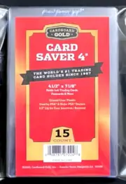 15 New Cardboard Gold Card Saver 4 Semi Rigid For PSA BGS Grading Submissions