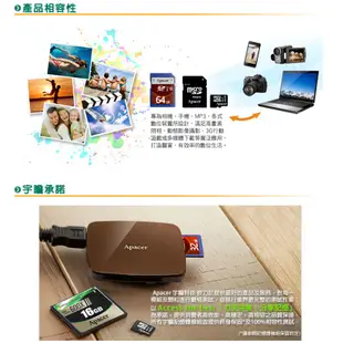 Apacer 宇瞻 64G 64GB 85MB MicroSD SDXC TF 記憶卡 公司貨