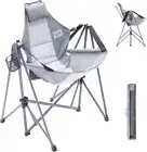 Camphor Designs Portable Swing Hammock Chair | Foldable Rocking Lounger (Grey)