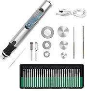 Micro Engraving Pen Kit Cordless Portable Engraving Pen Electric Engraving Pen Kit Precision Engraving Suitable for Metal Plastic Wood Stone etc (silver)
