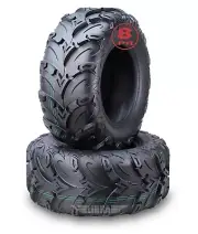 Set 2 Premium WANDA UTV ATV Tires 24x8-12 24x8x12 24x8.00-12 Durable 8PR Mud