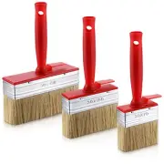 3 Pieces Deck Stain and Sealer Block Paint Brushes for Wood Heavy Duty Brush