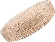 NOLITOY Japanese Style Woven Straw Floor Cushion Rattan Sitting Pad for Meditation Tea Ceremony Nonslip Tatami Seat Pillow Khaki Minimalist Home Decor