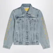 [Off-White™] Faded denim blue jacket 12+ Y Light blue