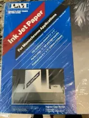 Printer Ink Jet 19 HolePunche 250 Continuous Sheets 9.5x11 Paper Manufacturer Co