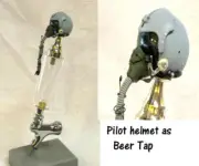 1/6 scale Pilot helmet as beer tap
