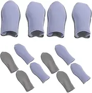 ARTSEWPLY 10pcs Silver Cloth Finger Cots Gaming Thumb Sleeves Touchscreen Finger Protectors Practical Easy to Use Enhance Gaming Performance