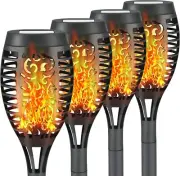 4 Pack Solar Flame Torch Lights Waterproof Outdoor Decoration Lanterns
