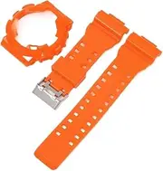 [NFGEGPKPHA] Case Strap Fit For Casio Fit For G-Shock GA-100/110/120 GA-140 GD-100/110/120 GLS-100 GAX-100 TPU Resin Glossy Bezel Watch Band Accessories