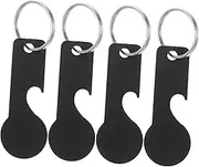 COHEALI 4Pcs Shopping Trolley Tokens Keyring Opener Convenient Trolley Remover for Grocery Carts Portable Keychain Accessory