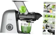 Cold Press Juicer,Slow Masticating Juicer Extractor Soft/hard Mode,3.6 Silver