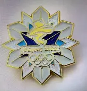 BEIJING 2022 OLYMPIC PINS - SNOWFLAKE OLYMPIC PIN .