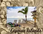 Cayman Islands with Seashells Laser Engraved Wood Picture Frame Landscape 8 x 10