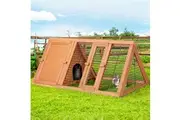 i.Pet Rabbit Hutch 119cm x 51cm x 44cm Chicken Coop Large Run Wooden Cage Outdoor