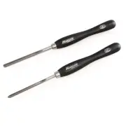 M2 Cryo, 2 Pc Spindle Gouge Set (1/2", 3/8" Flute), Pro Hurricane Turning Tools