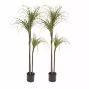 NNEAGS 2X 145cm Green Artificial Indoor Dragon Blood Tree Fake Plant Decorative