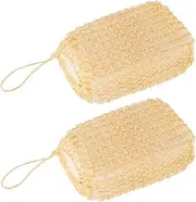 HONMEET 2 Pack Exfoliating Body Sc Sponge Sisal Bath Sc Cleaning Exfoliating Body Scrubbers