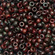 Picasso Red Garnet Matte 22 Grams Miyuki 8/0 Seed Bead 22 Gram
