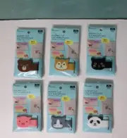 PUNILABO -New Set of 6 Soft Silicone Magnetic Clips - BEAR- DOG -CAT- PIG- PANDA