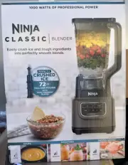 Ninja Classic BE200 1000w Blender, 72 oz. Dark Grey. New In Box!