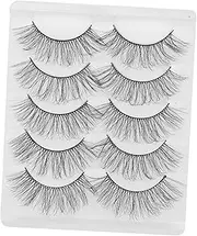 VICASKY 3d False Eyelashes Set 5 Pairs Chemical Fiber Lashes Natural Beauty Enhancement for Cosplay Wedding Photography