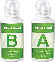Hydroponic Plant Food - Hydroponics Aeroponic Vegetable Nutrient | a and B Hydroponic Nutrients, a & B Plant Food for Hydroponics Growing System and Potted Houseplants, Plant Fertilizer