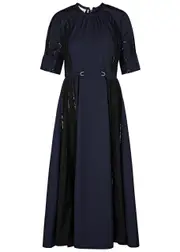 Lovebirds Tinker Sequin-embellished Twill Midi Dress - Navy - S (UK10-12) S (UK10-12)
