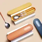 1 Set Metal Chopsticks Smooth Edge Dinning Cutlery Set Portable Camping Reusable