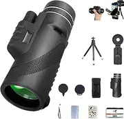 Stscope 360 Monocular Set, Telescope High Power for Adults Long Range with Phone Adapter & Tripod, for Bird Watching Camping Travelling Concert (80 * 100,Black)
