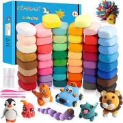 Air Dry Clay, 50 Colors Modeling Clay Best Kids, Ultra Light Magic Modeling Cla