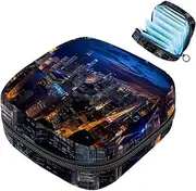 Period Bag,Sanitary Napkin Storage Bag,View Architecture Tower Sky,Tampon Bag for Purse