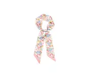 S28 Floral Print Scarf Tie Hairband Thin Style Fashion Shawl Versatile Hair Scarves and Wraps Headscarf for Women