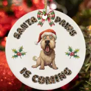 Funny Santa Paws Soft-coated Wheaten Terrier Dog Lover Christmas Ornament Gift