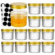 12 Pack 4oz Small Mason Jars with Lids for Food Storage Jam Spice Candle Honey