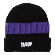 Neff Mens Neff Forever Fun Black & Purple Barge Cuff Beanie Hat New With Tags