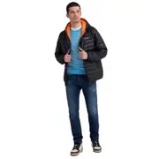 Replay Mens Puffer Micro Ripstop Jacket Quilted Black