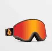 Volcom Yae Adult BRAND NEW Snow Goggles Military Gold/Red Chrome