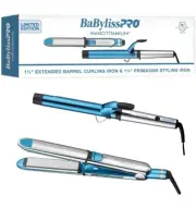 BaBylissPRO Nano Titanium 1¼" Curling Iron & 1¼" Prima 3000 Flat Iron - New!