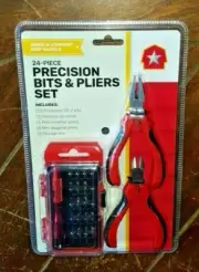 24pc Precision Bits & Pliers Set w/Nonslip Comfort Grips - Item #1636659