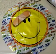 UNIQUE LIMITED 18" SELF SEALING SMILEY FACE GET WELL FOIL BALLOONS (QTY 5)