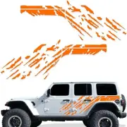 Custom Vinyl Decal Wrap Kit for 4D 2018-2021 Jeep Wrangler Rubicon SPLASH ORANGE (for: Jeep)