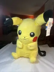 Pokémon Pikachu Plush Backpack Stuffed Animal Adjustable Straps Yellow 2015