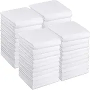 Shimeyao 26 Pack Safe Towels Bulk 16 x 29 Microfiber Towels Absorbent Quick Dry Hair Hand Facial Towels Bleach Proof Bleach Resistant Towel for Spa Beauty Barber Salon Shop Gym Home(White)